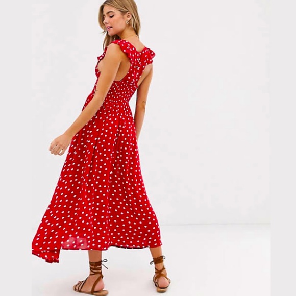 Free People Women’s Beautiful Polka Dot Maxi Dress - Picture 2 of 11